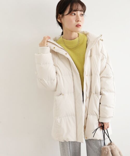 le.coeur blanc / ルクールブラン ダウンジャケット・ベスト | ストレッチフードミドルダウン | 詳細10