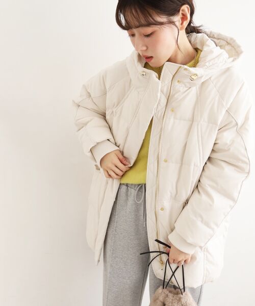 le.coeur blanc / ルクールブラン ダウンジャケット・ベスト | ストレッチフードミドルダウン | 詳細11