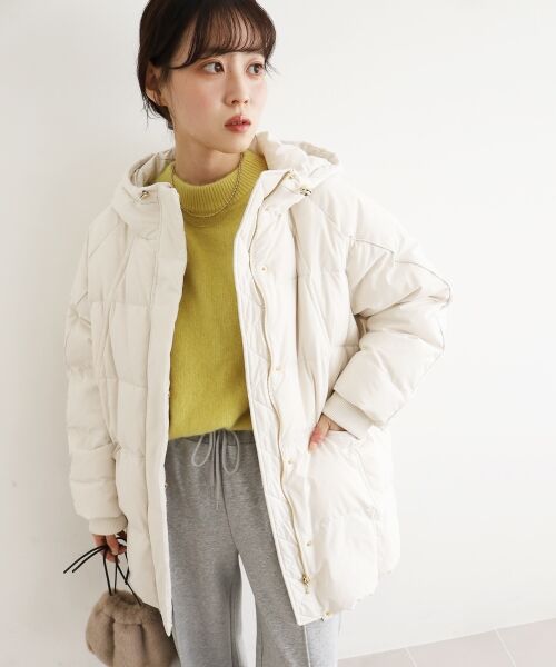 le.coeur blanc / ルクールブラン ダウンジャケット・ベスト | ストレッチフードミドルダウン | 詳細12