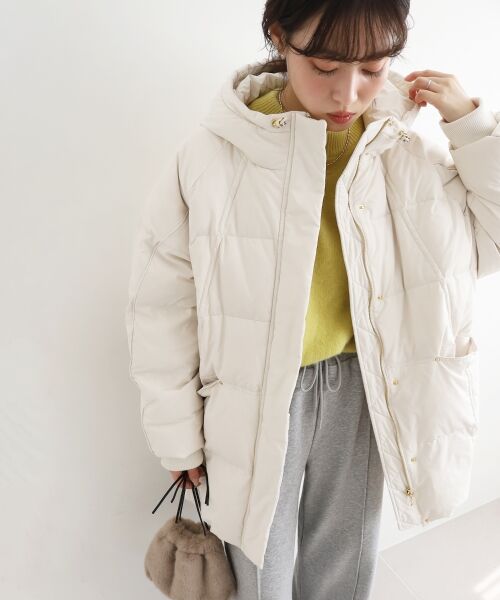 le.coeur blanc / ルクールブラン ダウンジャケット・ベスト | ストレッチフードミドルダウン | 詳細14