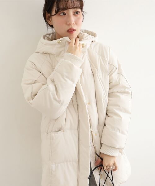 le.coeur blanc / ルクールブラン ダウンジャケット・ベスト | ストレッチフードミドルダウン | 詳細15