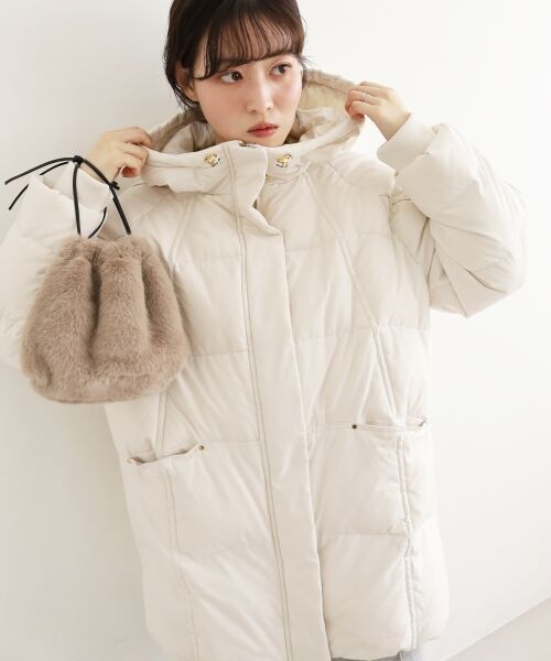 le.coeur blanc / ルクールブラン ダウンジャケット・ベスト | ストレッチフードミドルダウン | 詳細17