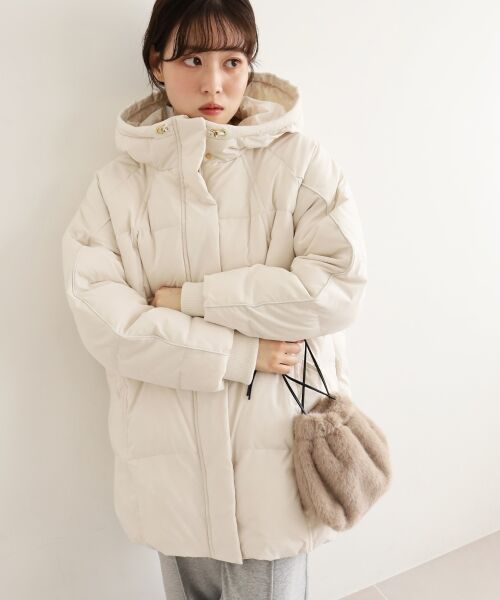 le.coeur blanc / ルクールブラン ダウンジャケット・ベスト | ストレッチフードミドルダウン | 詳細19