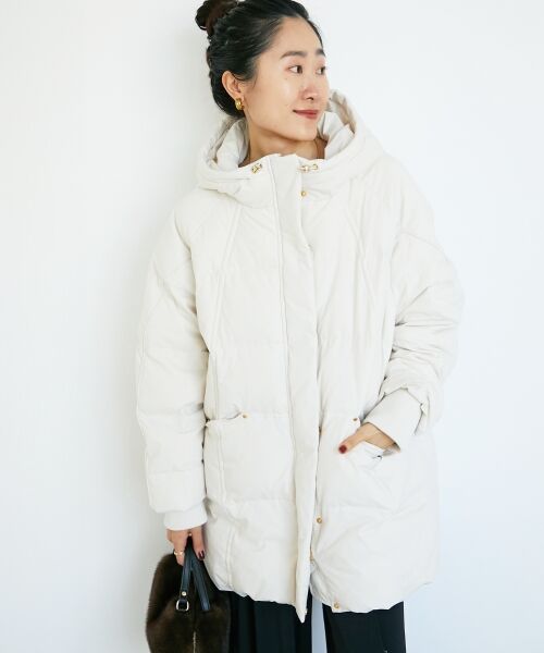 le.coeur blanc / ルクールブラン ダウンジャケット・ベスト | ストレッチフードミドルダウン | 詳細23