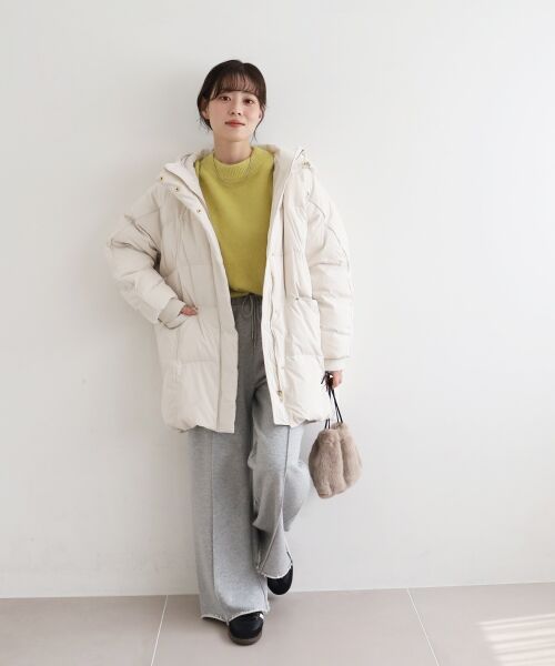 le.coeur blanc / ルクールブラン ダウンジャケット・ベスト | ストレッチフードミドルダウン | 詳細3