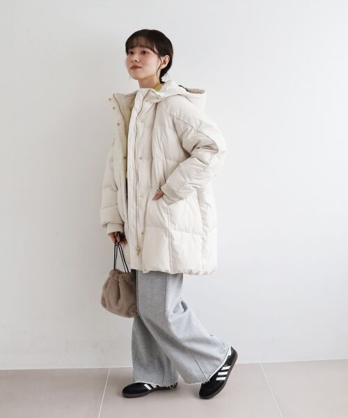 le.coeur blanc / ルクールブラン ダウンジャケット・ベスト | ストレッチフードミドルダウン | 詳細4