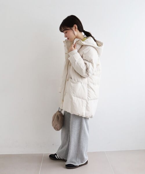 le.coeur blanc / ルクールブラン ダウンジャケット・ベスト | ストレッチフードミドルダウン | 詳細6