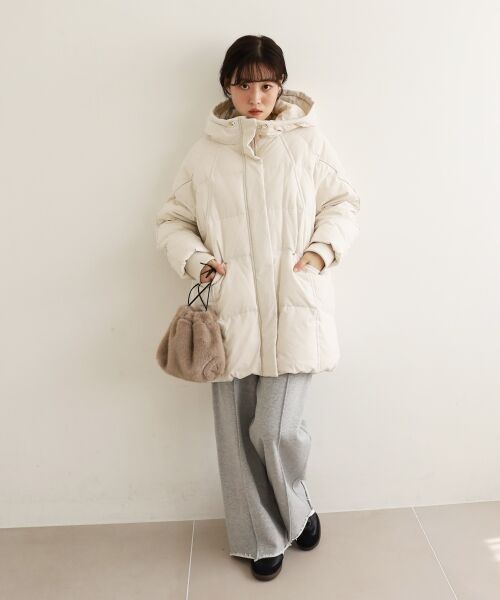 le.coeur blanc / ルクールブラン ダウンジャケット・ベスト | ストレッチフードミドルダウン | 詳細8