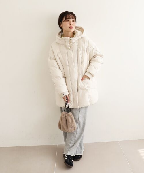 le.coeur blanc / ルクールブラン ダウンジャケット・ベスト | ストレッチフードミドルダウン | 詳細9
