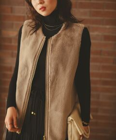 le.coeur blanc / ルクールブラン その他アウター | フェイクファームートンベスト