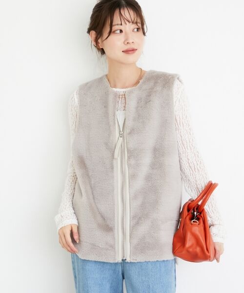 le.coeur blanc / ルクールブラン その他アウター | フェイクファームートンベスト | 詳細10
