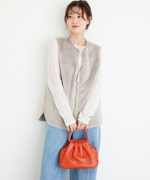 le.coeur blanc / ルクールブラン その他アウター | フェイクファームートンベスト | 詳細12