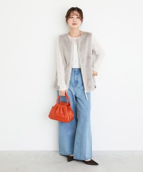 le.coeur blanc / ルクールブラン その他アウター | フェイクファームートンベスト | 詳細13