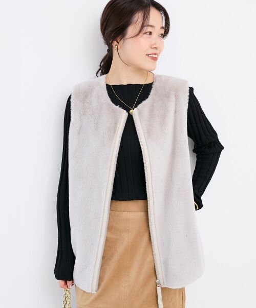 le.coeur blanc / ルクールブラン その他アウター | フェイクファームートンベスト | 詳細2