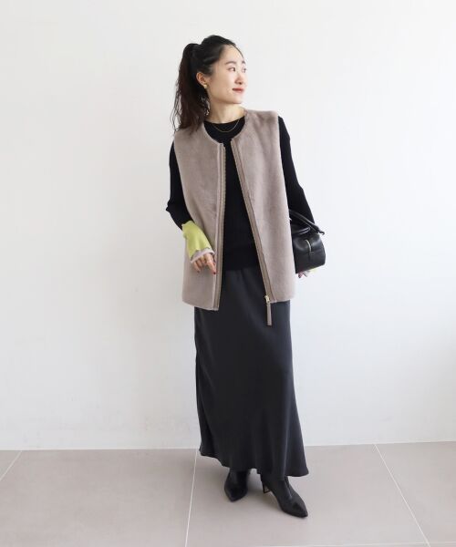 le.coeur blanc / ルクールブラン その他アウター | フェイクファームートンベスト | 詳細21