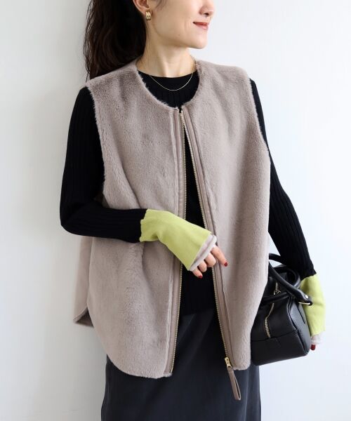 le.coeur blanc / ルクールブラン その他アウター | フェイクファームートンベスト | 詳細27