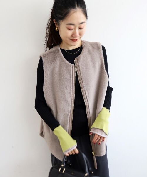 le.coeur blanc / ルクールブラン その他アウター | フェイクファームートンベスト | 詳細28