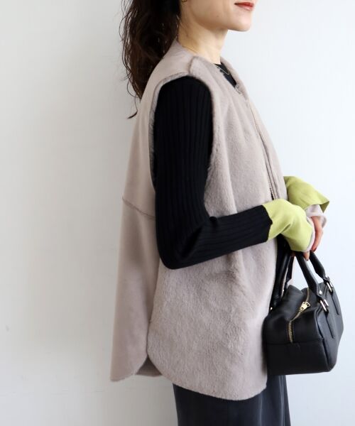 le.coeur blanc / ルクールブラン その他アウター | フェイクファームートンベスト | 詳細29