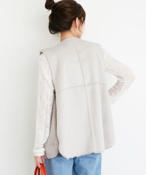 le.coeur blanc / ルクールブラン その他アウター | フェイクファームートンベスト | 詳細9