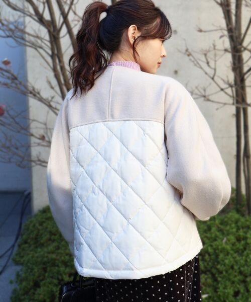 le.coeur blanc / ルクールブラン その他アウター | ウール×ダウンキリカエジャケット（Ｌ／ベージュ）