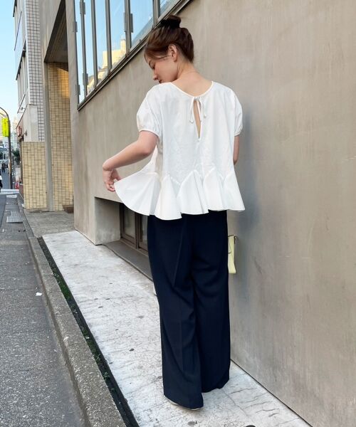 le.coeur blanc / ルクールブラン カットソー | TORRAZZO DONNA裾フレアートップス | 詳細10