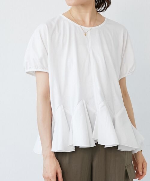 le.coeur blanc / ルクールブラン カットソー | TORRAZZO DONNA裾フレアートップス | 詳細11