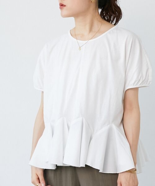 le.coeur blanc / ルクールブラン カットソー | TORRAZZO DONNA裾フレアートップス | 詳細12