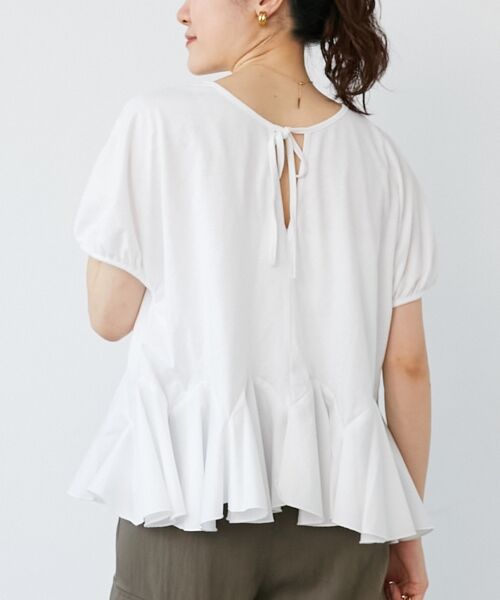 le.coeur blanc / ルクールブラン カットソー | TORRAZZO DONNA裾フレアートップス | 詳細14