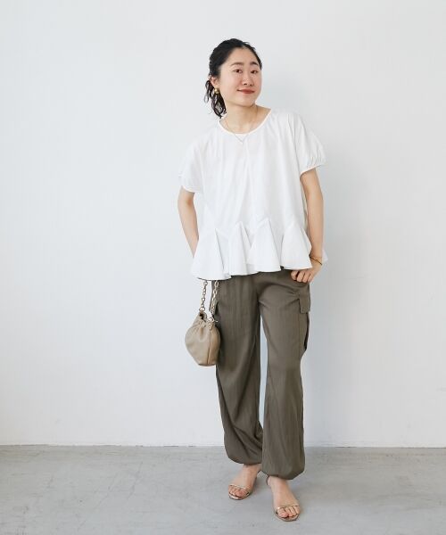 le.coeur blanc / ルクールブラン カットソー | TORRAZZO DONNA裾フレアートップス | 詳細15