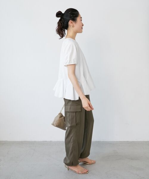 le.coeur blanc / ルクールブラン カットソー | TORRAZZO DONNA裾フレアートップス | 詳細18