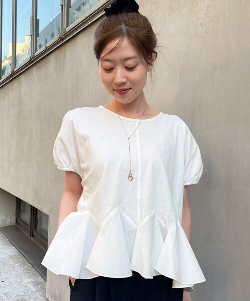 le.coeur blanc / ルクールブラン カットソー | TORRAZZO DONNA裾フレアートップス | 詳細2