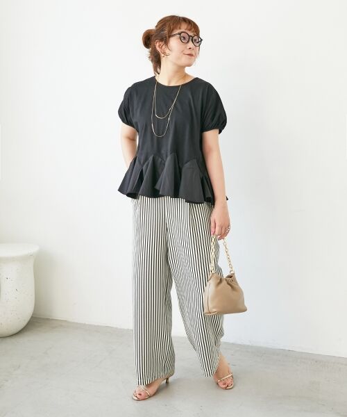 le.coeur blanc / ルクールブラン カットソー | TORRAZZO DONNA裾フレアートップス | 詳細25