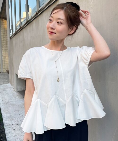 le.coeur blanc / ルクールブラン カットソー | TORRAZZO DONNA裾フレアートップス | 詳細3