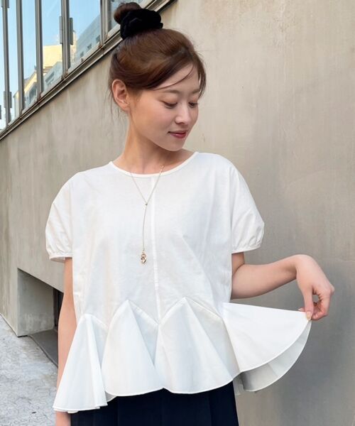 le.coeur blanc / ルクールブラン カットソー | TORRAZZO DONNA裾フレアートップス | 詳細4