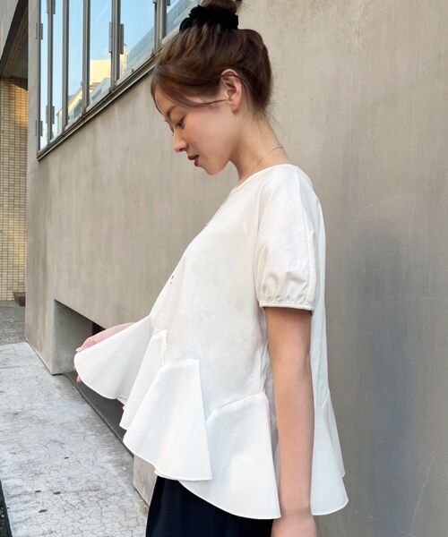 le.coeur blanc / ルクールブラン カットソー | TORRAZZO DONNA裾フレアートップス | 詳細5