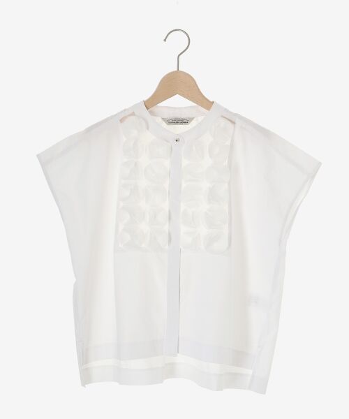 le.coeur blanc / ルクールブラン シャツ・ブラウス | 《手洗い可能》TORRAZZO DONNAフラワーモチーフフレンチスリーブ | 詳細11