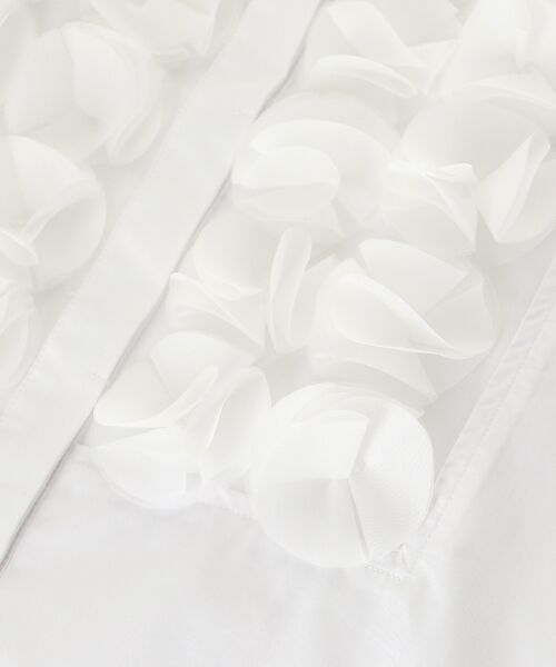 le.coeur blanc / ルクールブラン シャツ・ブラウス | 《手洗い可能》TORRAZZO DONNAフラワーモチーフフレンチスリーブ | 詳細28