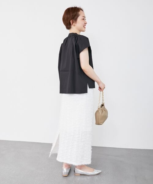 le.coeur blanc / ルクールブラン シャツ・ブラウス | 《手洗い可能》TORRAZZO DONNAフラワーモチーフフレンチスリーブ | 詳細8