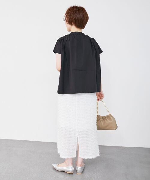 le.coeur blanc / ルクールブラン シャツ・ブラウス | 《手洗い可能》TORRAZZO DONNAフラワーモチーフフレンチスリーブ | 詳細9