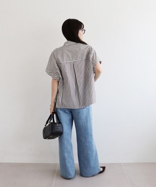 le.coeur blanc / ルクールブラン シャツ・ブラウス | 《手洗い可能》ストライプドルマンボウタイシャツ | 詳細21