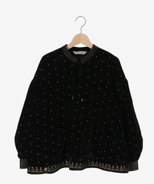 le.coeur blanc / ルクールブラン シャツ・ブラウス | TORRAZZO DONNAベロア刺繍ブラウス | 詳細1