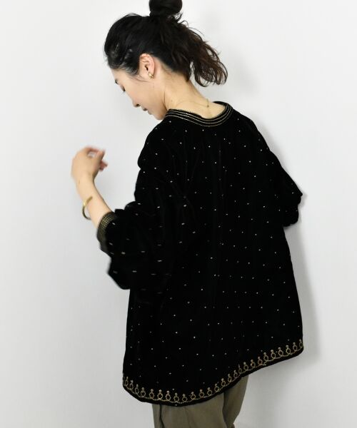 le.coeur blanc / ルクールブラン シャツ・ブラウス | TORRAZZO DONNAベロア刺繍ブラウス | 詳細6