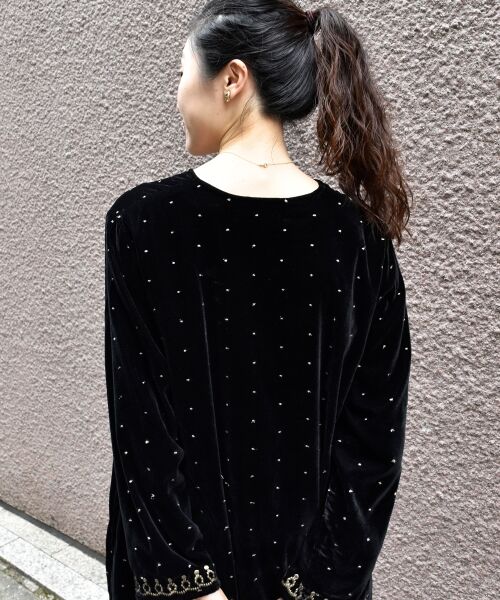 le.coeur blanc / ルクールブラン ロング・マキシ丈ワンピース | TORRAZZO DONNAベロア刺繍ワンピース | 詳細21