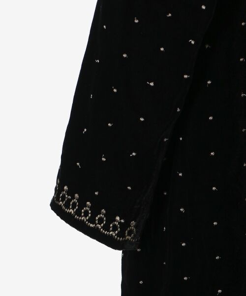 le.coeur blanc / ルクールブラン ロング・マキシ丈ワンピース | TORRAZZO DONNAベロア刺繍ワンピース | 詳細24