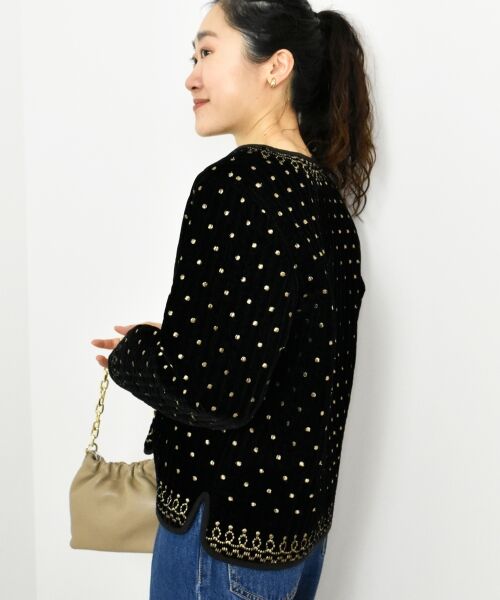 le.coeur blanc / ルクールブラン その他アウター | TORRAZZO DONNAベロア刺繍ジャケット | 詳細10