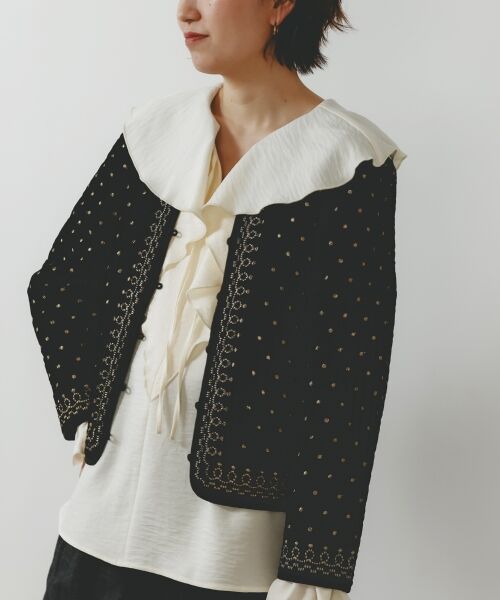 le.coeur blanc / ルクールブラン その他アウター | TORRAZZO DONNAベロア刺繍ジャケット | 詳細18