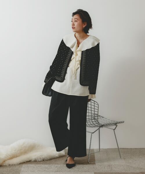 le.coeur blanc / ルクールブラン その他アウター | TORRAZZO DONNAベロア刺繍ジャケット | 詳細19