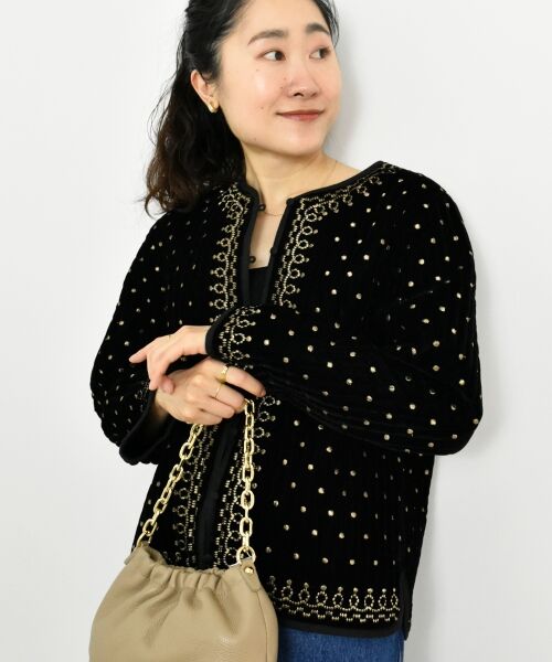 le.coeur blanc / ルクールブラン その他アウター | TORRAZZO DONNAベロア刺繍ジャケット | 詳細2