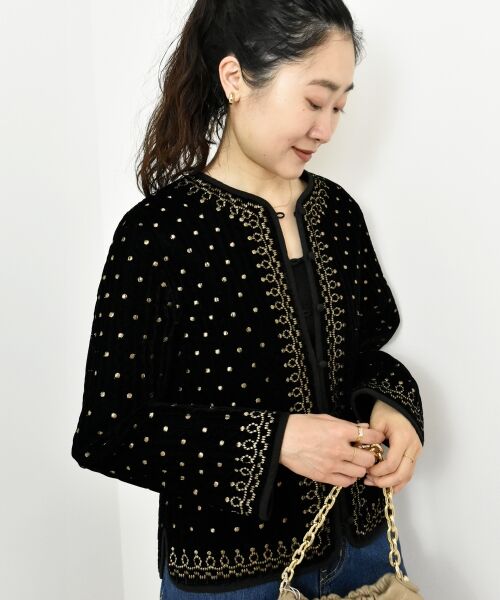 le.coeur blanc / ルクールブラン その他アウター | TORRAZZO DONNAベロア刺繍ジャケット | 詳細5