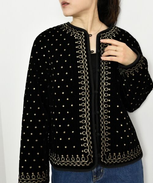 le.coeur blanc / ルクールブラン その他アウター | TORRAZZO DONNAベロア刺繍ジャケット | 詳細7
